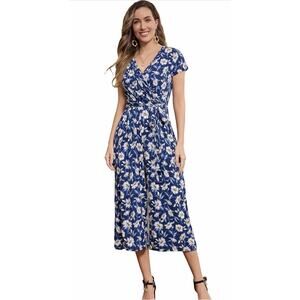 Qinyi maternity / Breastfeeding Cropped Jumper floral blue Women’s L New